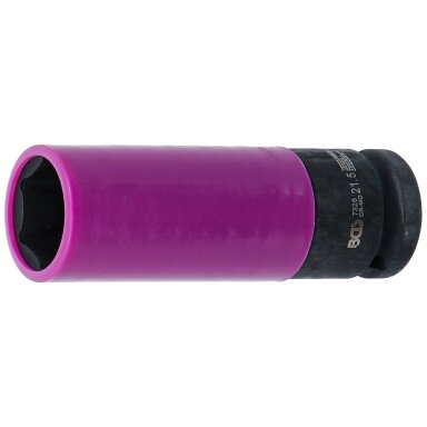 Galvutė smūginė ilga plonasienė | su plastikine apsauga | 12,5 mm (1/2") | 21.5 mm BGS Galvutė smūginė ilga plonasienė | su plastikine apsauga | 12,5 mm (1/2") | 21.5 mm BGS