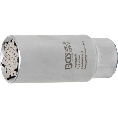 Galvutė universali ilga 10 mm (3/8") 9 - 21 mm Galvutė universali ilga 10 mm (3/8") 9 - 21 mm