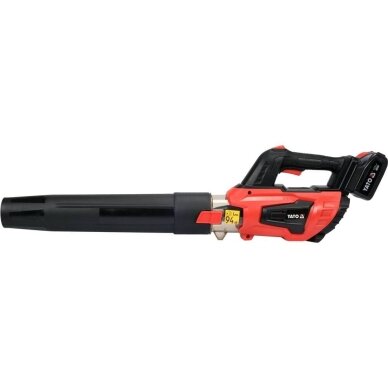 Galingas akumuliatorinis lapų pūstuvas 18V 4,0Ah su Turbo režimu YATO YT-85176 1 Galingas akumuliatorinis lapų pūstuvas 18V 4,0Ah su Turbo režimu YATO YT-85176 1