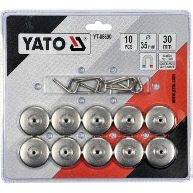 Galingi magnetiniai kabliukai 10vnt. – YATO YT-08690 1