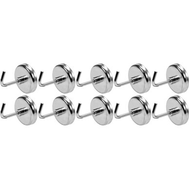 Galingi magnetiniai kabliukai 10vnt. – YATO YT-08690