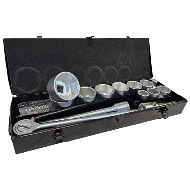 Galvučių ir rakto komplektas šešiakampės | 25 mm (1") | 36 - 80 mm | 15 vnt. ESSEN TOOLS GERMANY 2