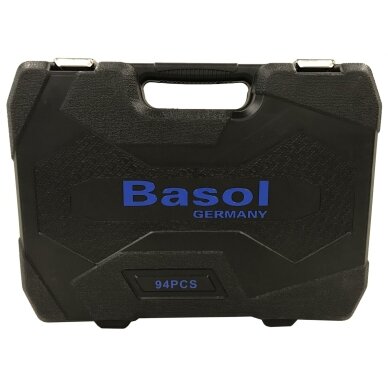 Galvučių rinkinys su terkšlėmis 6.3 mm 1/4" + 12.5 mm 1/2" 94 vnt. BS78094 BASOL 2