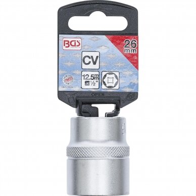 Galvutė šešiakampė 12.5 mm (1/2") 26 mm 2