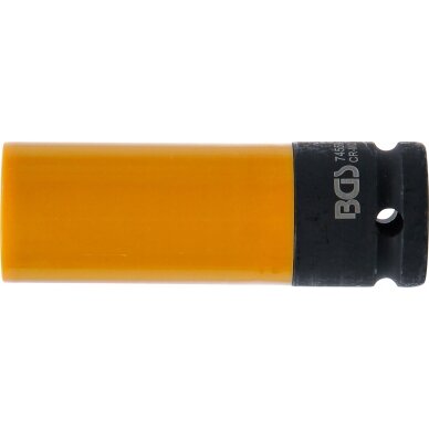 Galvutė smūginė ilga plonasienė | su plastikine apsauga | 12,5 mm (1/2") | 19.5 mm BGS 3