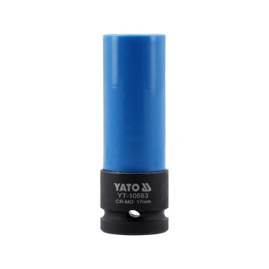 Galvutė smūginė ilga plonasienė | su plastikine apsauga | 12,7 mm (1/2") | 17 mm YATO