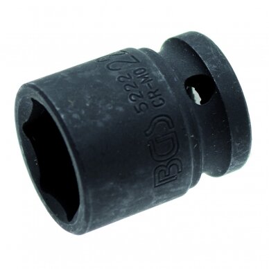 Galvutė smūginė šešiakampė 12,5 mm (1/2") 22 mm 1