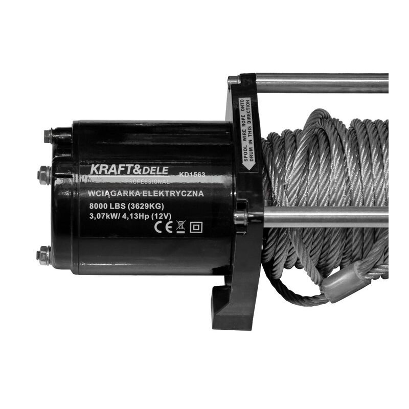 Gervė akumuliatorinė 12V 8000LBS, 3629KG KraftDele 2 Gervė akumuliatorinė 12V 8000LBS, 3629KG KraftDele 2