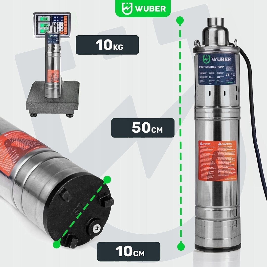 Giluminis vandens siurblys 750W 65m Wuber W11009 11 Giluminis vandens siurblys 750W 65m Wuber W11009 11