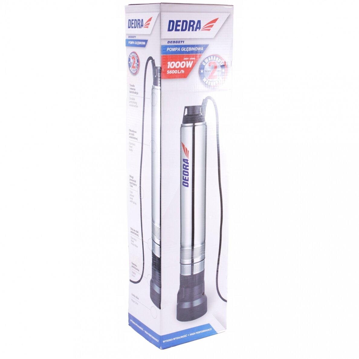Giluminis siurblys švariam vandeniui 1000W Dedra DED8871 6