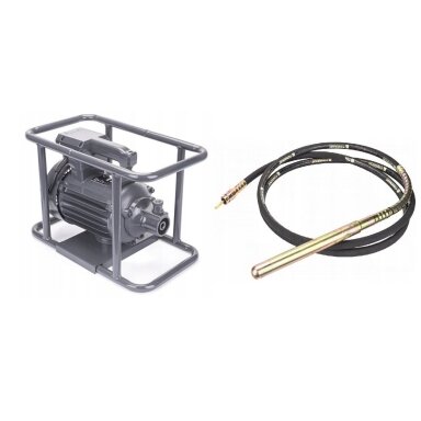 Giluminis betotono vibratorius su 6m velenu, 1500W Powermat PM-WDB-1500T Giluminis betotono vibratorius su 6m velenu, 1500W Powermat PM-WDB-1500T