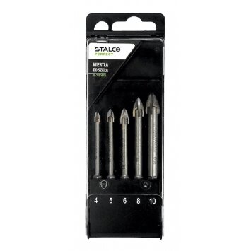 Grąžtų stiklui rinkinys STALCO PERFECT 4-10mm Grąžtų stiklui rinkinys STALCO PERFECT 4-10mm