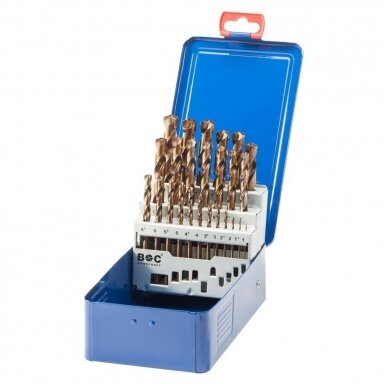 Grąžtų rinkinys metalui HSS 1-13mm 25vnt. (COBALT) Grąžtų rinkinys metalui HSS 1-13mm 25vnt. (COBALT)