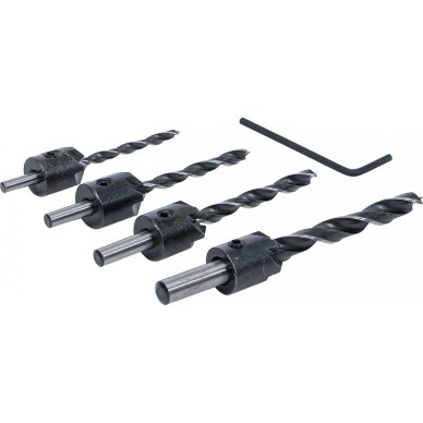 Grąžtai frezos medžiui | 4 vnt | 4-5-6-8 mm BGS Grąžtai frezos medžiui | 4 vnt | 4-5-6-8 mm BGS