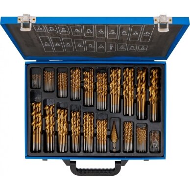 Grąžtų rinkinys HSS | titano nitridas | 1 - 10 mm | 231 vnt. BGS 3 Grąžtų rinkinys HSS | titano nitridas | 1 - 10 mm | 231 vnt. BGS 3