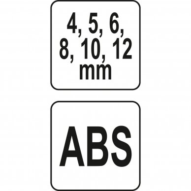 Grąžto gidas, šablonas su rankena 4, 5, 6, 8, 10 ir 12 mm YATO YT-39700 3 Grąžto gidas, šablonas su rankena 4, 5, 6, 8, 10 ir 12 mm YATO YT-39700 3
