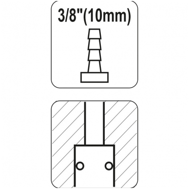 Greita jungtis žarnai 3/8" 10mm Yato 2 Greita jungtis žarnai 3/8" 10mm Yato 2