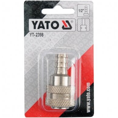 Greita jungtis žarnai 1/2" 12mm YATO 1 Greita jungtis žarnai 1/2" 12mm YATO 1
