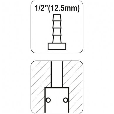 Greita jungtis žarnai 1/2" 12mm YATO 2 Greita jungtis žarnai 1/2" 12mm YATO 2