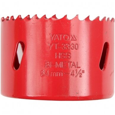 Gręžimo karūna bi-metalinė M3 YATO 19-140 mm 1 Gręžimo karūna bi-metalinė M3 YATO 19-140 mm 1