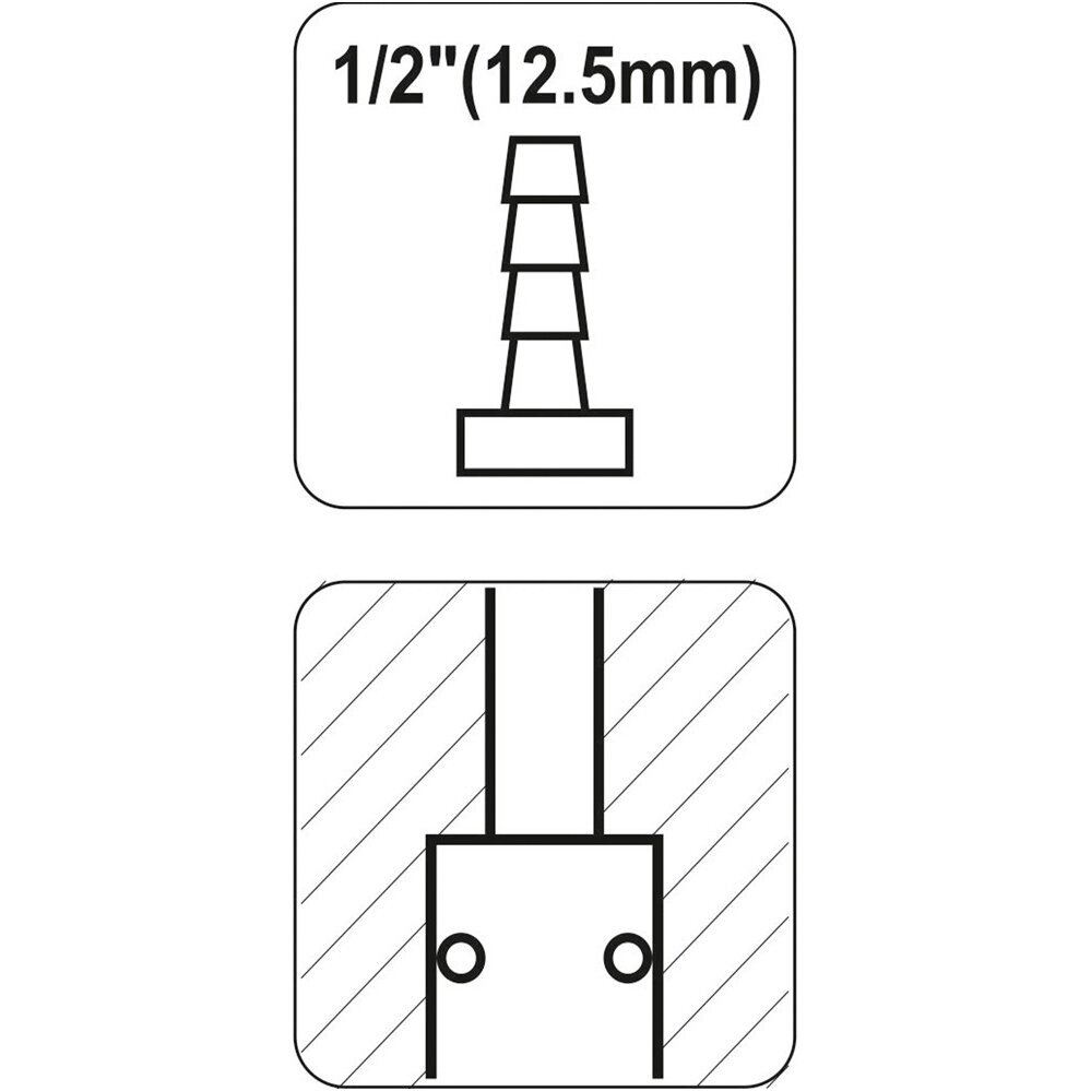 Greita jungtis žarnai 1/2" 12mm YATO 2 Greita jungtis žarnai 1/2" 12mm YATO 2