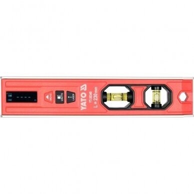 Gulsčiukas Torpedo su atstumo matuokliu Led YATO YT-30340 1 Gulsčiukas Torpedo su atstumo matuokliu Led YATO YT-30340 1