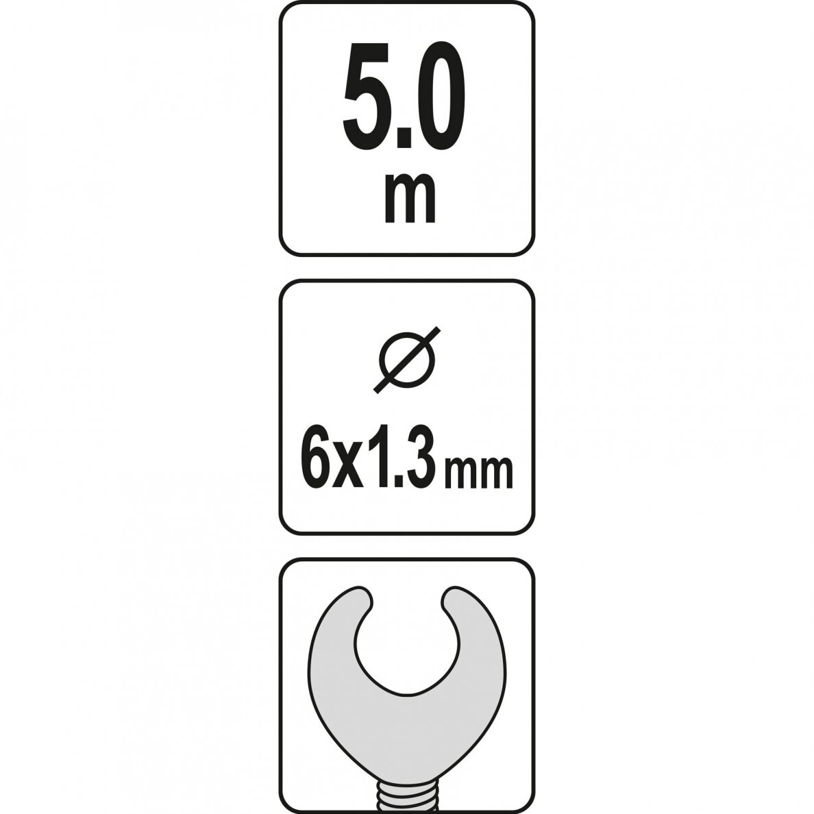 Gyvatukas kanalizacijos valymui 5m Ø6mm YATO 3 Gyvatukas kanalizacijos valymui 5m Ø6mm YATO 3