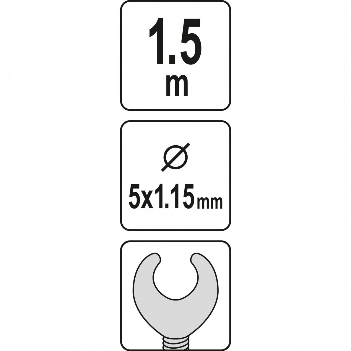 Gyvatukas kanalizacijos valymui 1,5m, Ø5mm 3