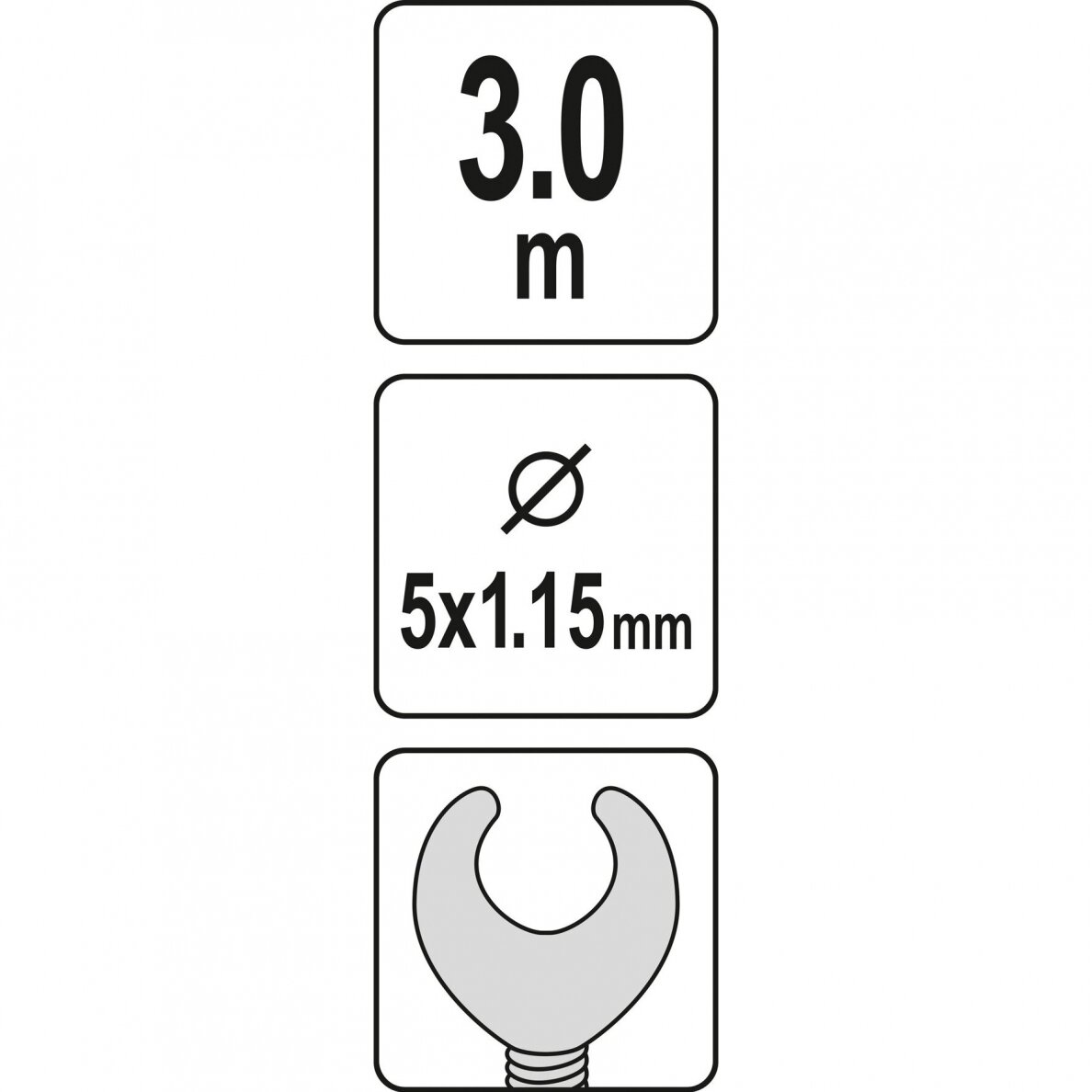 Gyvatukas kanalizacijos valymui 3m, Ø5mm 3