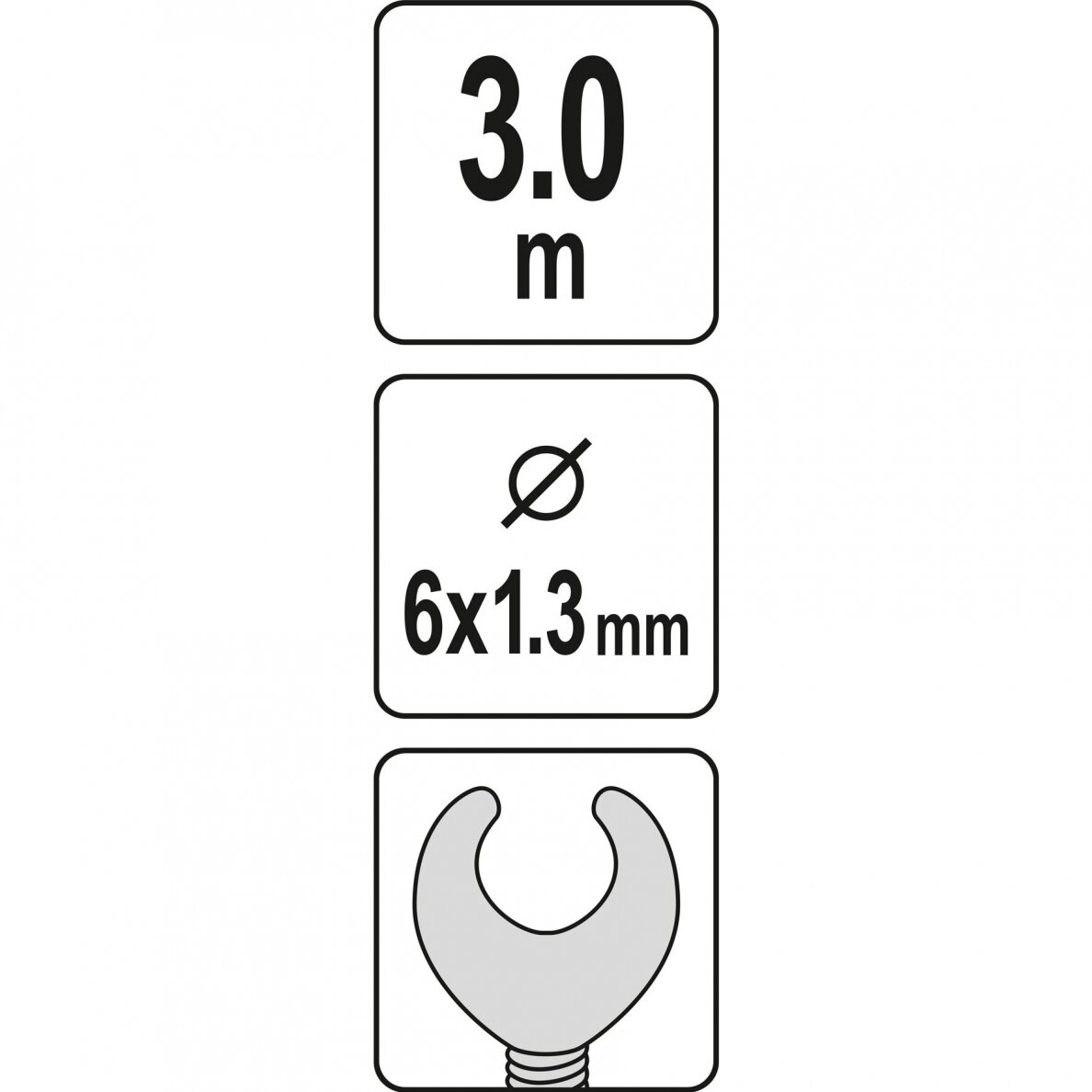 Gyvatukas kanalizacijos valymui 3m, Ø6mm 3 Gyvatukas kanalizacijos valymui 3m, Ø6mm 3
