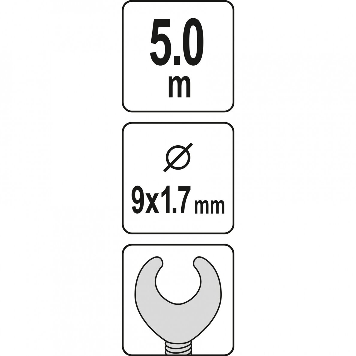 Gyvatukas kanalizacijos valymui 5m, Ø9mm 3 Gyvatukas kanalizacijos valymui 5m, Ø9mm 3