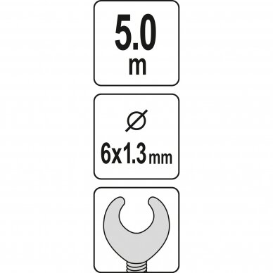 Gyvatukas kanalizacijos valymui 5m Ø6mm YATO  3