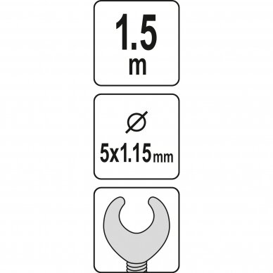 Gyvatukas kanalizacijos valymui 1,5m, Ø5mm 3 Gyvatukas kanalizacijos valymui 1,5m, Ø5mm 3