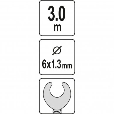 Gyvatukas kanalizacijos valymui 3m, Ø6mm 3 Gyvatukas kanalizacijos valymui 3m, Ø6mm 3