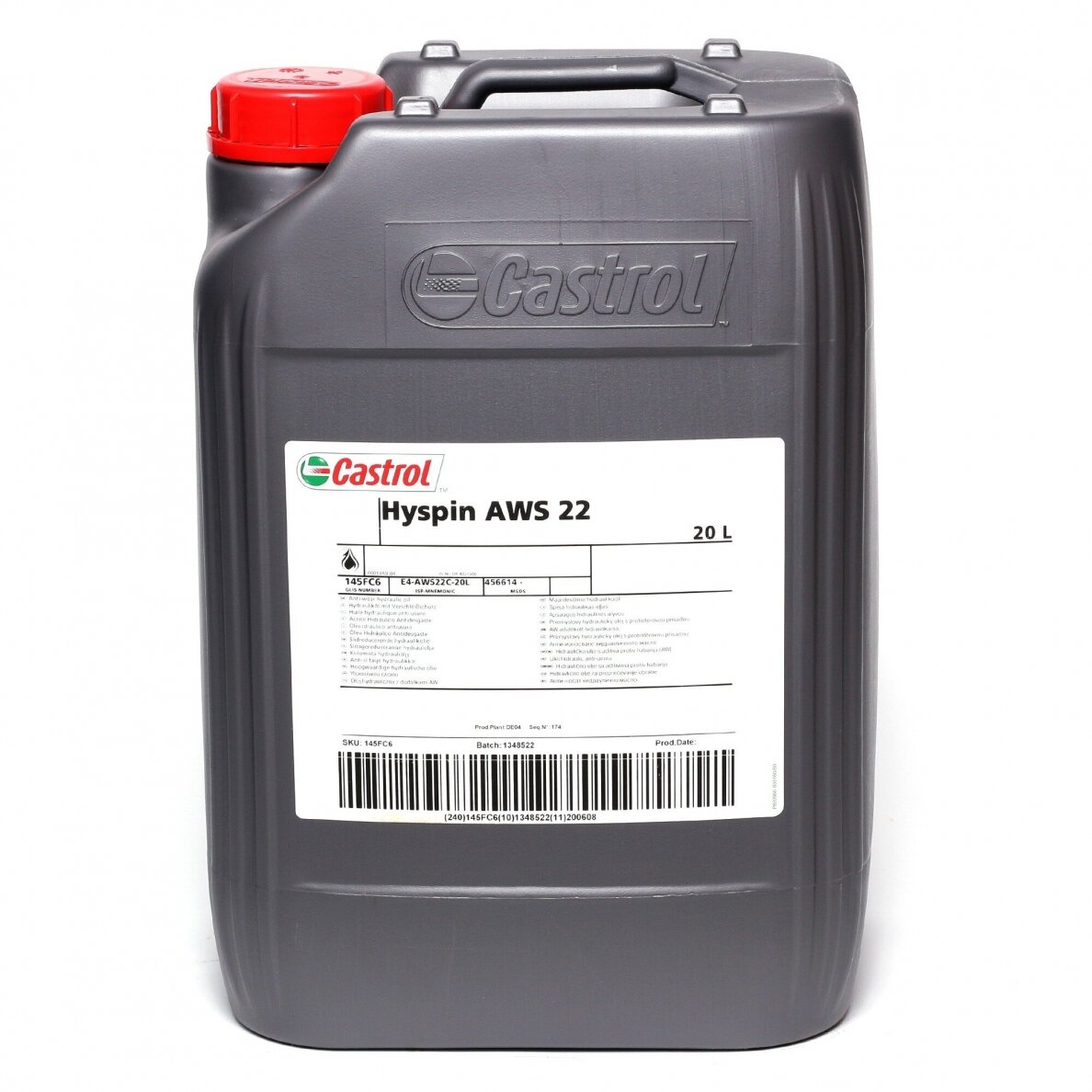 Hidraulinė alyva CASTROL HYSPIN AWS 22 20L Hidraulinė alyva CASTROL HYSPIN AWS 22 20L