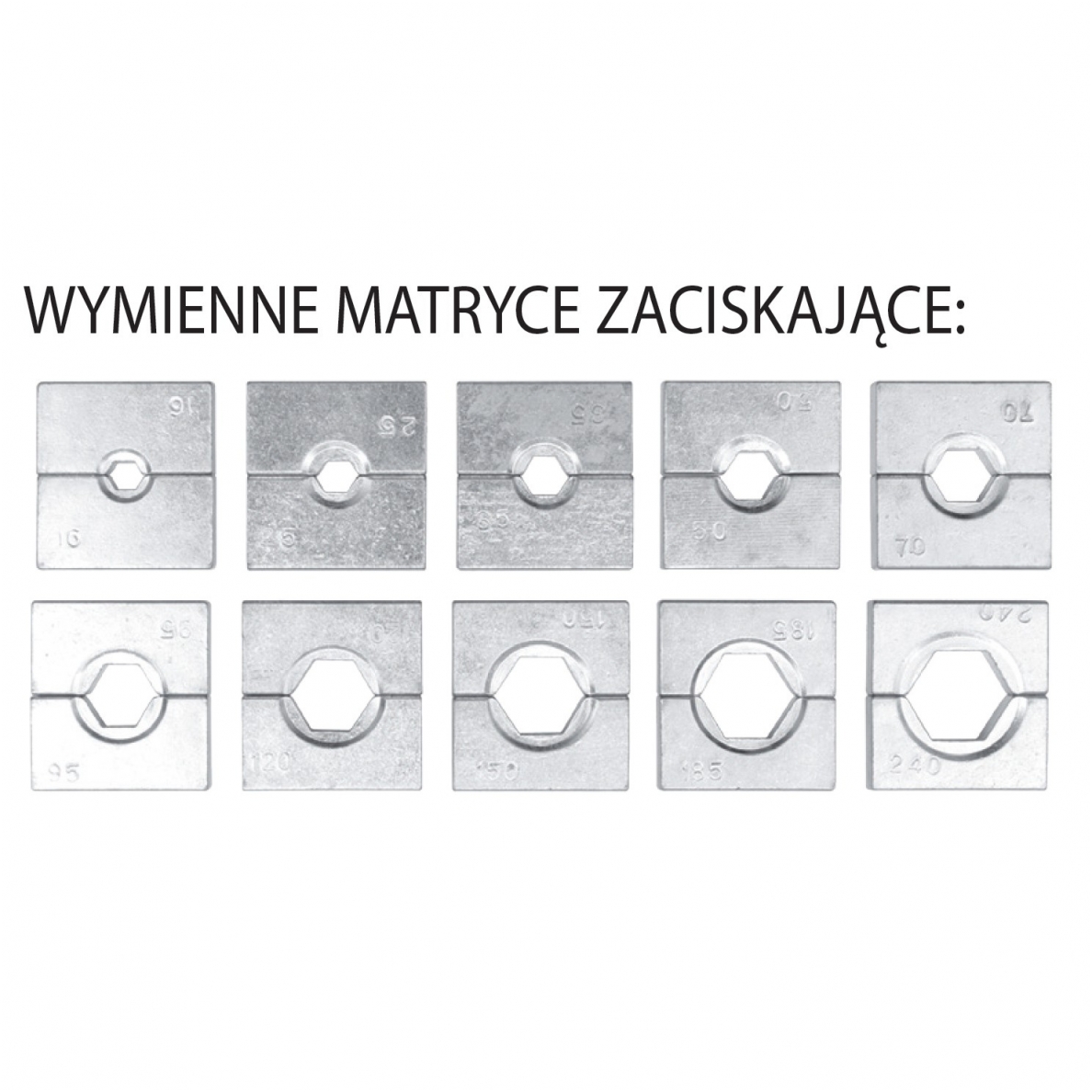Hidraulinis laidų presas 12T 16-240mm² 5