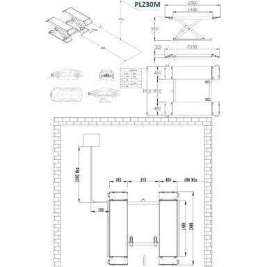 Hidraulinis žirklinis keltuvas su elektromagnetiniu fiksavimu 3.0T 220V, PULI PLZ30M220V Hidraulinis žirklinis keltuvas su elektromagnetiniu fiksavimu 3.0T 220V, PULI PLZ30M220V