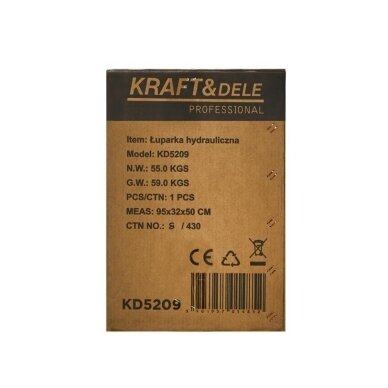Hidraulinė malkų skaldyklė 2500W 7T | Kraftdele KD5209 25 Hidraulinė malkų skaldyklė 2500W 7T | Kraftdele KD5209 25