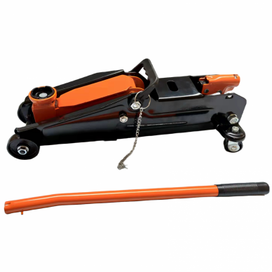 Hidraulinis domkratas su ratukais ir fiksavimo kaiščiu 2.5T, 133 - 387mm 1 Hidraulinis domkratas su ratukais ir fiksavimo kaiščiu 2.5T, 133 - 387mm 1