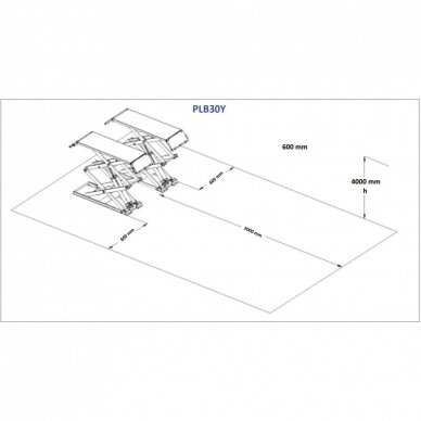 Hidraulinis keltuvas žirklinis 3T kėlimas iki 1,85m, 380V, PULI PLB30Y 3 Hidraulinis keltuvas žirklinis 3T kėlimas iki 1,85m, 380V, PULI PLB30Y 3
