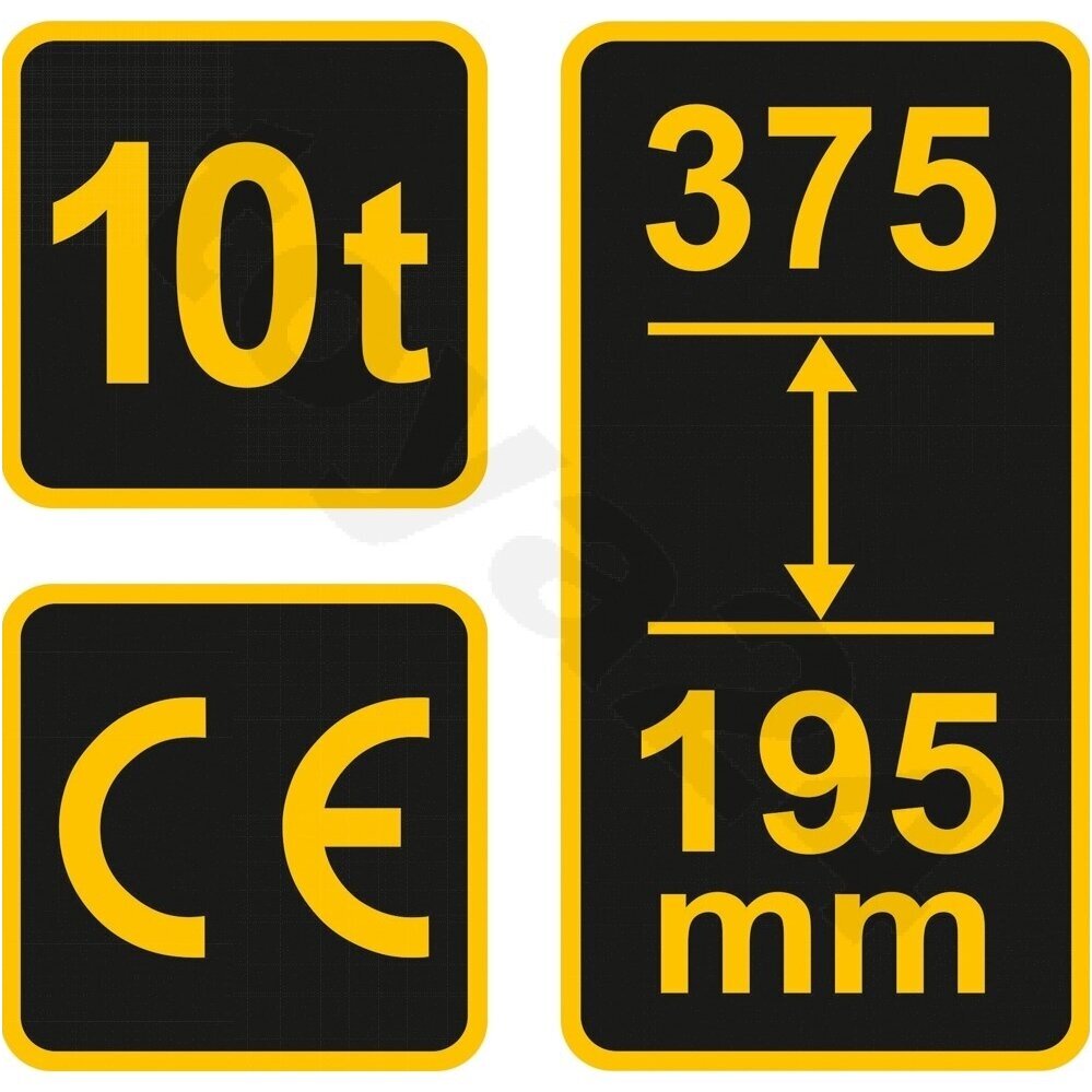Hidraulinis domkratas 10T 195- 375 mm TÜV/GS/CE 2 Hidraulinis domkratas 10T 195- 375 mm TÜV/GS/CE 2
