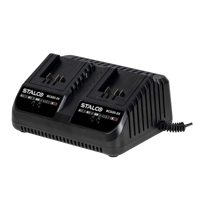 Įkroviklis STALCO 20V, 2 x 4AH Įkroviklis STALCO 20V, 2 x 4AH