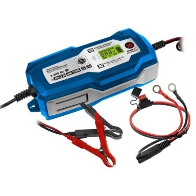 Impulsinis akumuliatoriaus įkroviklis 10A,6V/12V, 3-200Ah,LCD LFP Impulsinis akumuliatoriaus įkroviklis 10A,6V/12V, 3-200Ah,LCD LFP