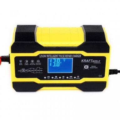 Impulsinis automatinis akumuliatoriaus įkroviklis 12 / 24V 5A/10A Kraftdele KD1291 Impulsinis automatinis akumuliatoriaus įkroviklis 12 / 24V 5A/10A Kraftdele KD1291