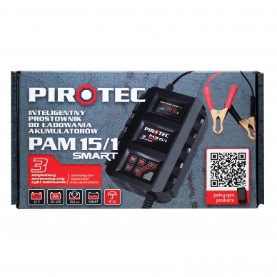 Impulsinis įkroviklis PIROTEC SMART PAM 13/1 12V 15A 1 Impulsinis įkroviklis PIROTEC SMART PAM 13/1 12V 15A 1