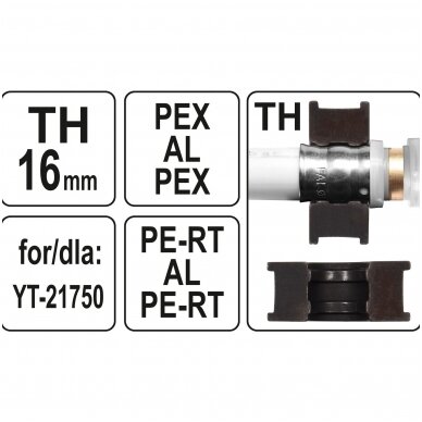 Indėklas / matrica TH16 Presavimo replėms YT-21750 3 Indėklas / matrica TH16 Presavimo replėms YT-21750 3