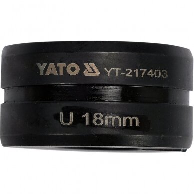 Indėklas / matrica U18 mm presavimo replėms YT-21735 1 Indėklas / matrica U18 mm presavimo replėms YT-21735 1