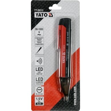 Indukcinis įtampos testeris | 90-1000 V YATO 3 Indukcinis įtampos testeris | 90-1000 V YATO 3