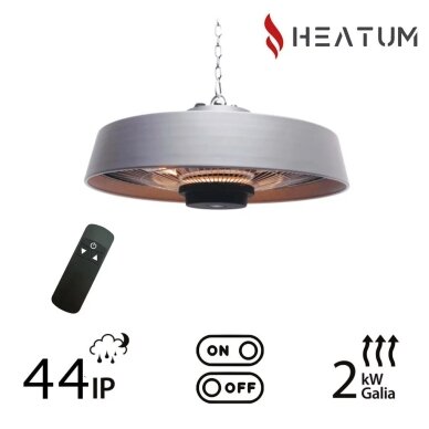 Infraraudonųjų spindulių šildytuvas Heatum VERSE H2000R Silver Infraraudonųjų spindulių šildytuvas Heatum VERSE H2000R Silver