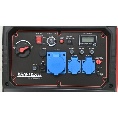 Inverterinis benzininis generatorius 6.5kW / 6.7kW Kraftdele 8 Inverterinis benzininis generatorius 6.5kW / 6.7kW Kraftdele 8